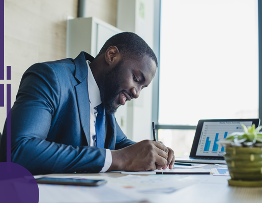 male office worker Commercial Trust Bank